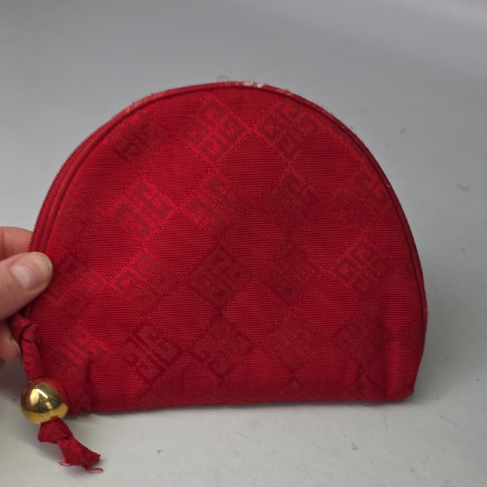 Givenchy Red Cosmetic‎ Bag with Gold Accent
